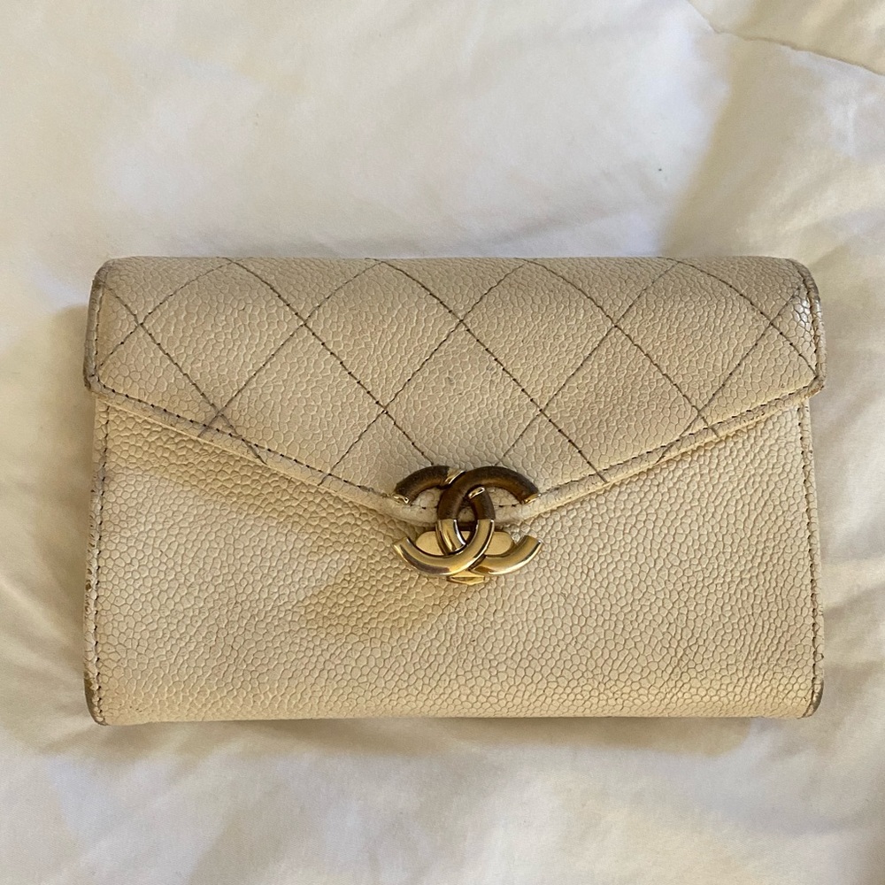 Chanel White Wallet